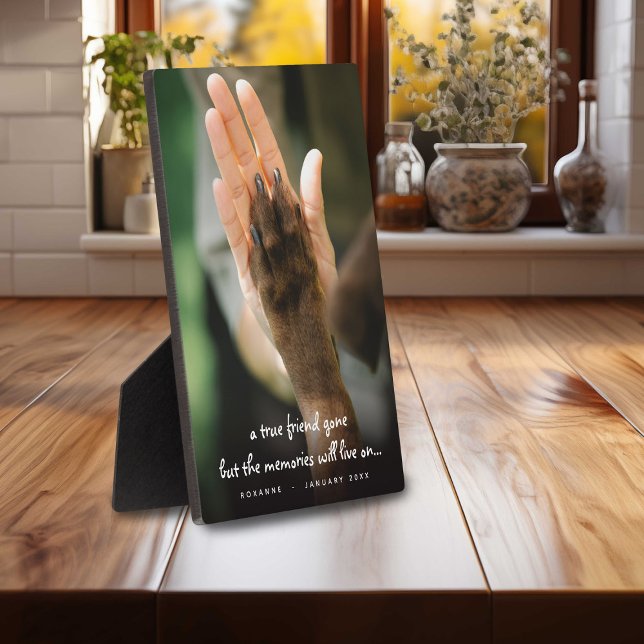 Plaque de souvenir de photo de chien perte animale (Créateur téléchargé)