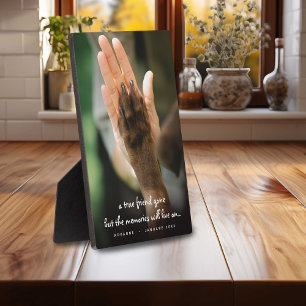 Plaque de souvenir de photo de chien perte d'anima