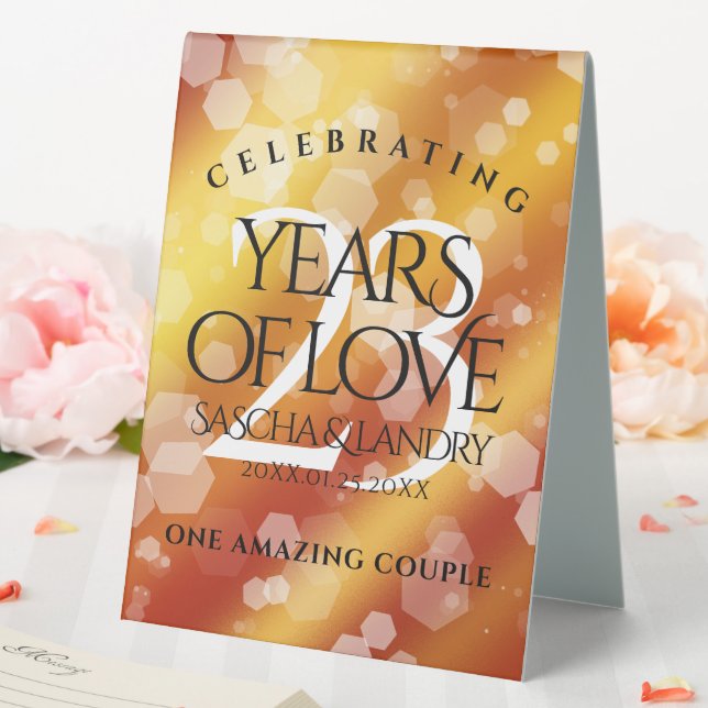 Plaque De Table 23e anniversaire de Mariage de Topaz impérial (In SItu (Mariage))