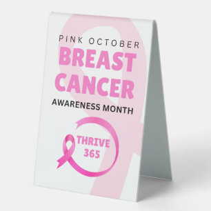 Plaque De Table 365 Mois de sensibilisation au cancer du sein 2024