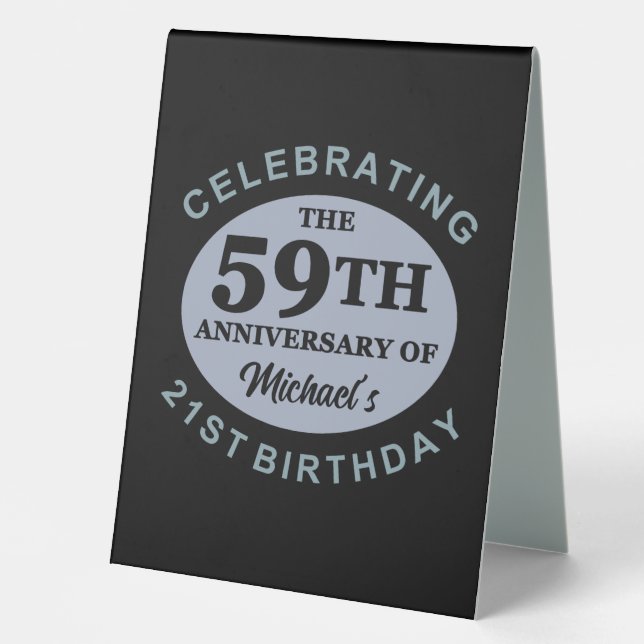Plaque De Table 80e Humour d'anniversaire personnalisé (Recto)