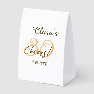 Plaque De Table À trente ans joyeux anniversaire marron orange gra
