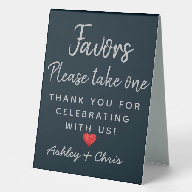 Plaque De Table Accueil Mariage Faveurs Fête des mariées Fiançaill (Recto)