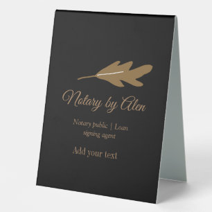 Plaque De Table Agent de signature de prêt public notaire ajouter 