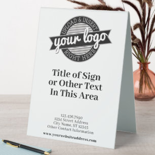 Plaque De Table Ajouter le logo et la liste des services - Publici