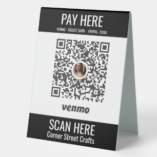 Plaque De Table Ajouter QR Code Trade Show Boot Display Venmo