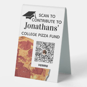 Plaque De Table Ajouter Venmo QR Code Graduation Party
