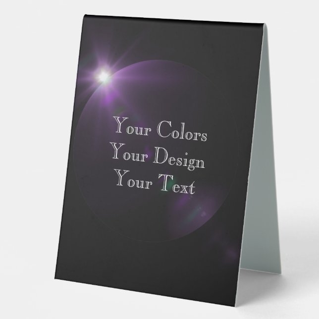 Plaque De Table Ajouter votre art - Créez votre propre (Recto)