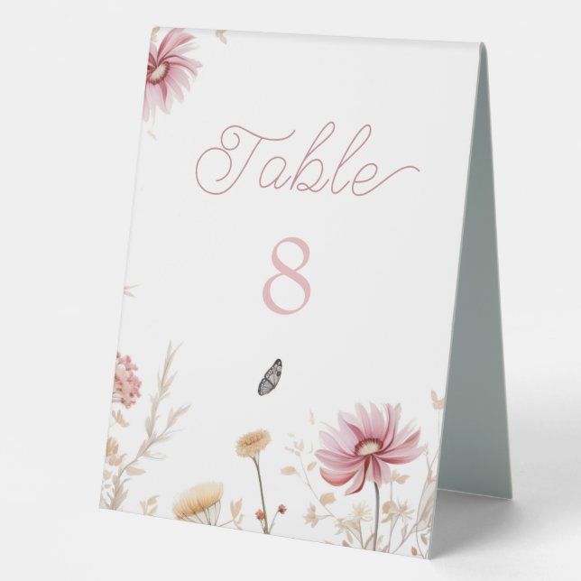 Plaque De Table Amour en fleur Douche nuptiale (Recto)