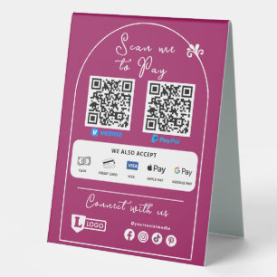 Plaque De Table Analyser Pour Payer Le Panneau Entreprise Code Q