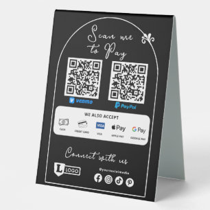 Plaque De Table Analyser Pour Payer Le Panneau Entreprise   Code Q