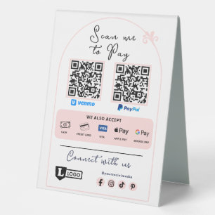 Plaque De Table Analyser Pour Payer Le Panneau Entreprise   Code Q