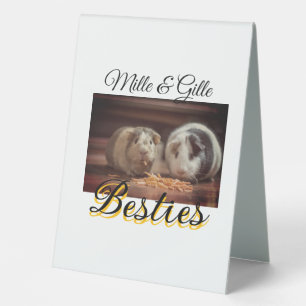 Plaque De Table Animaux de compagnie amis besties ajouter nom anim
