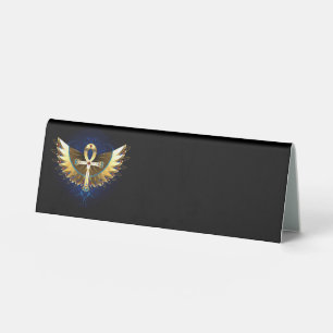 Plaque De Table Ankh or avec ailes