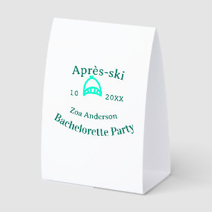 Plaque De Table Après-ski enterrement de vie de jeune fille chapea