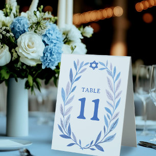 Plaque De Table Aquarelle botanique Bar Bat Mitzvah bar à événemen