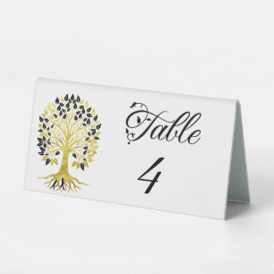 Plaque De Table Arbre d'or de la vie Mariage sophistiqué intempore