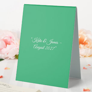 Plaque De Table Arrière - plan vert à la menthe plate - Design Mar