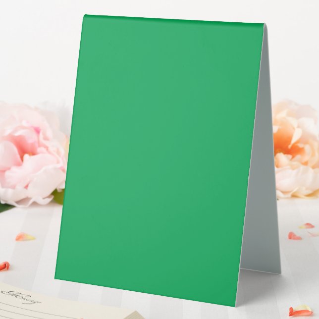 Plaque De Table Arrière - plan vert solide (In SItu (Mariage))
