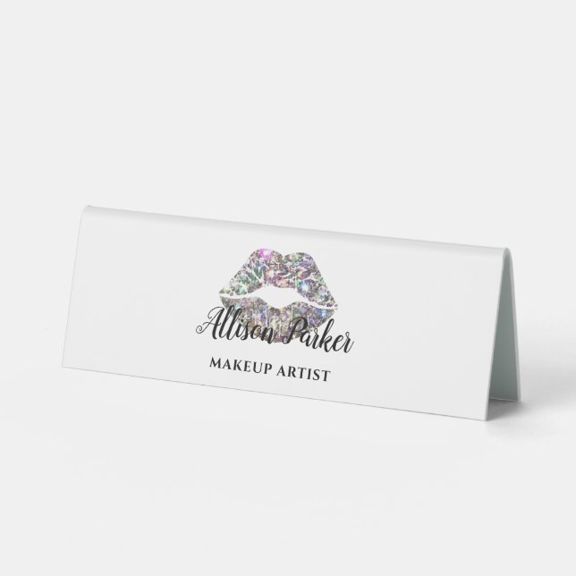 Plaque De Table Artiste de maquillage professionnel moderne (Recto)