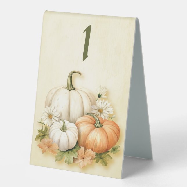Plaque De Table Automne Automne Mariage (Recto)