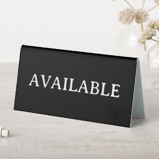 Plaque De Table AVAILABLE | Plastic 6" X 3" Table Tent Sign