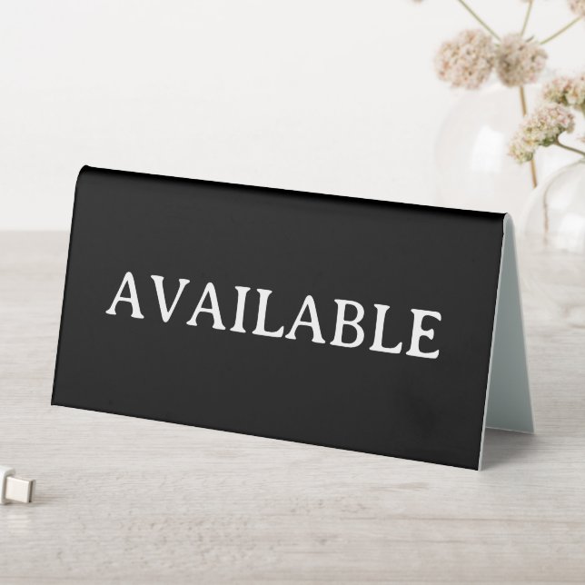 Plaque De Table AVAILABLE | Plastic 6" X 3" Table Tent Sign (En SItu (Tableau))