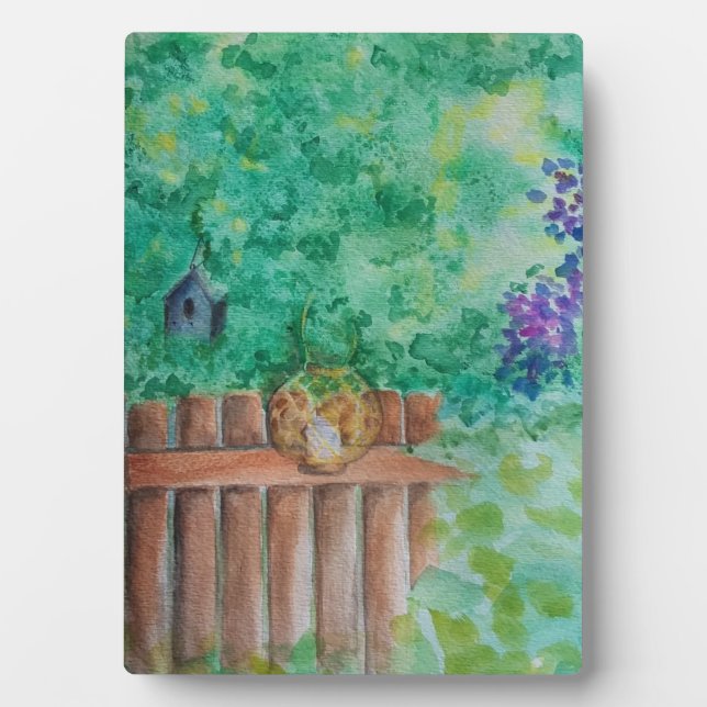 Plaque de table avec aquarelle d'Easel Art (Devant)