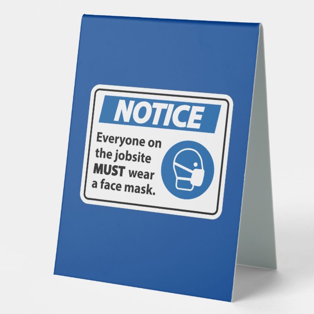 Plaque De Table Avis | Masque visage (Recto)