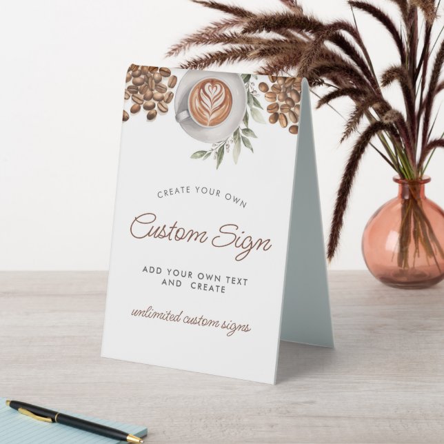 Plaque De Table Baby shower café - un bébé est en train de brasser (En SItu (Tableau))