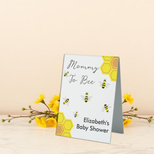 Plaque De Table Baby shower d'abeilles (Créateur téléchargé)