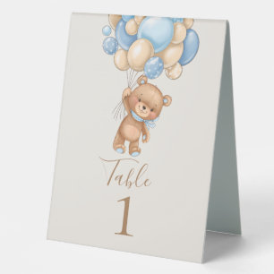 Plaque De Table Ballotte Ours Teddy Brown