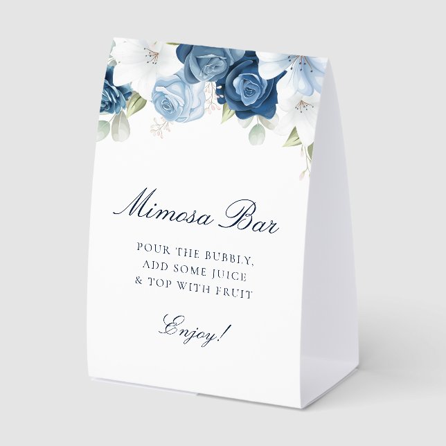 Plaque De Table Bar à Mimosa pour une Baby Shower de mariage en bl (Recto)