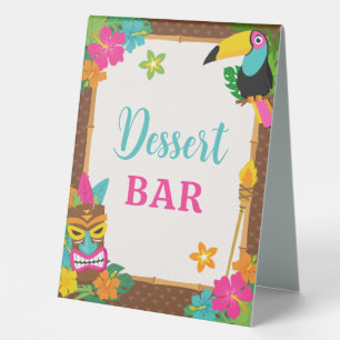Plaque De Table Bar dessert Tropical Aloha Luau
