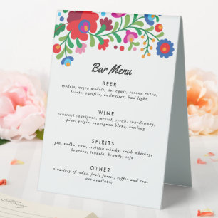 Plaque De Table Barre de menu Colorée Mexicaine Broderie Table Ten