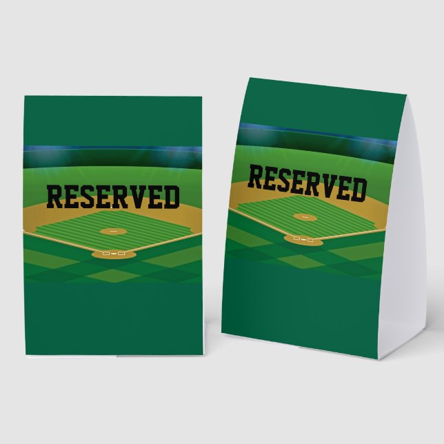 Plaque De Table Baseball Diamond Design Paper Tent Table Sign (Recto/verso)