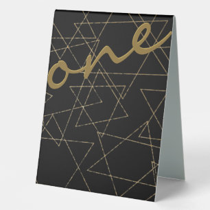Plaque De Table Bat BM ou Bar Mitzvah Gold Stations Tente Sign