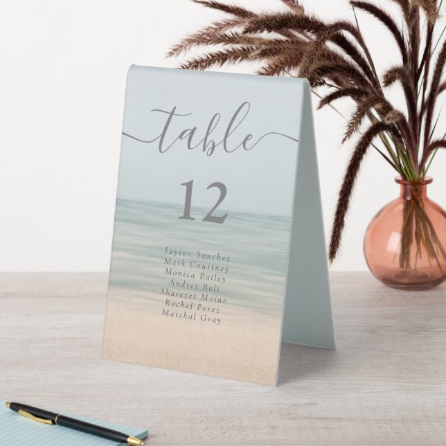 Plaque De Table Beach Front Vintage Mariage Hawaiian (En SItu (Tableau))