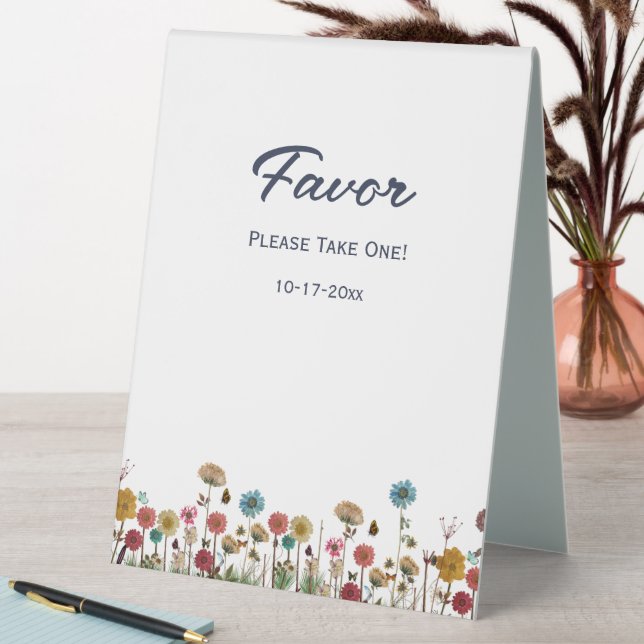 Plaque De Table Bébé en fleur sauvage baby shower FAVOR (En SItu (Tableau))