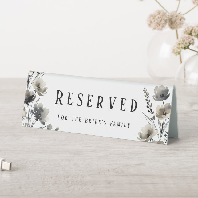 Plaque De Table Beige Neutral Floral Wedding (En SItu (Tableau))