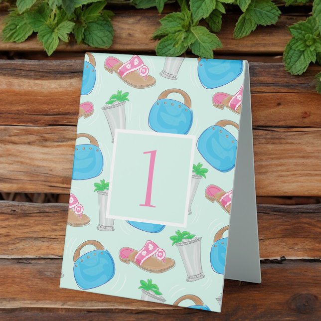 Plaque De Table Bermuda Sac Sandals Mint Julep Preppy (Créateur téléchargé)