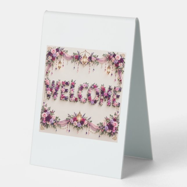 Plaque De Table Bienvenue  (Recto)