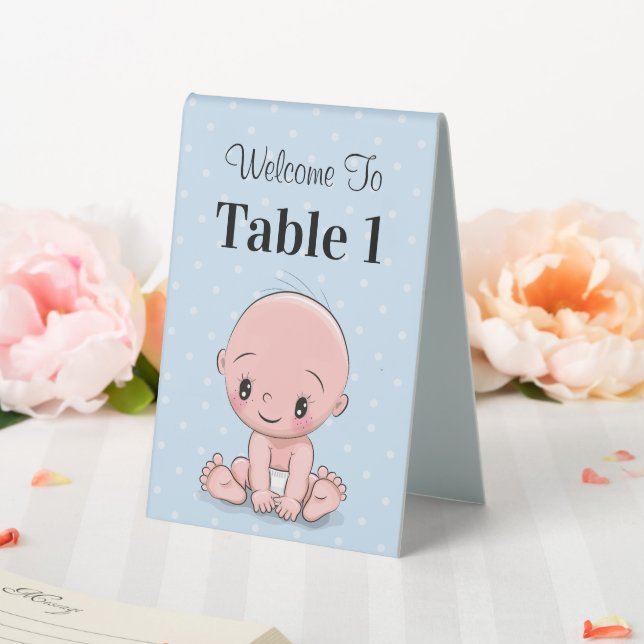 Plaque De Table Bienvenue Au Numéro Baby Boy (In SItu (Mariage))