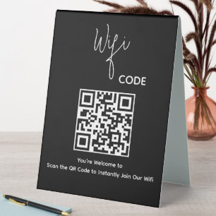 Plaque De Table Bienvenue QR Code Scan pour connecter le Wi-Fi