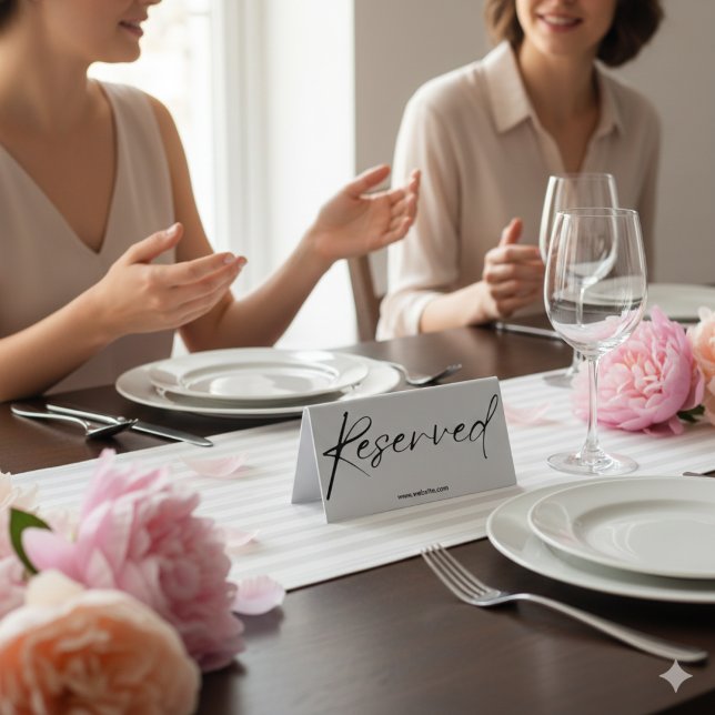 Plaque De Table Black White Modern Reserved Table Tent Sign Design (Black White Modern Reserved Table Tent Sign Design
)