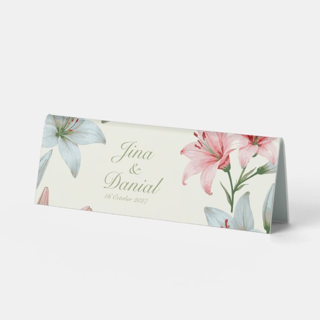 Plaque De Table Bloom Azure (Recto)