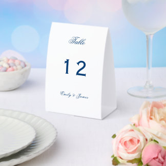 Plaque De Table Blue and White Wedding