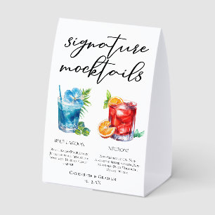 Plaque De Table Blue Lagoon Negroni Signature Boissons sans alcool