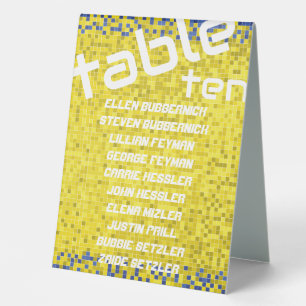 Plaque De Table BM Bar Mitzvah Game En marche