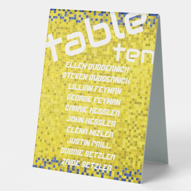 Plaque De Table BM Bar Mitzvah Game En marche (Recto)